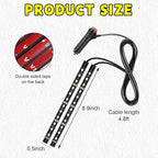 Car LED Strip Light, 24 LEDs RGB Neon Interior Atmosphere Lights, 12V Under Dash Ambient Night Light, Cigarette Lighter Auto Interior Decorative Lamp, Car Accessories (Orange-Yellow)