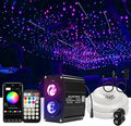 AKEPO 18W Shooting Star+Dual Color Twinkle All-in-one Fiber Optic Lights, 240 Meteor+1100pcs of 13.1ft 0.03in Optical Fibers+Music Activated+Remote/APP Home Car Fiber Starlights Headliner Kits