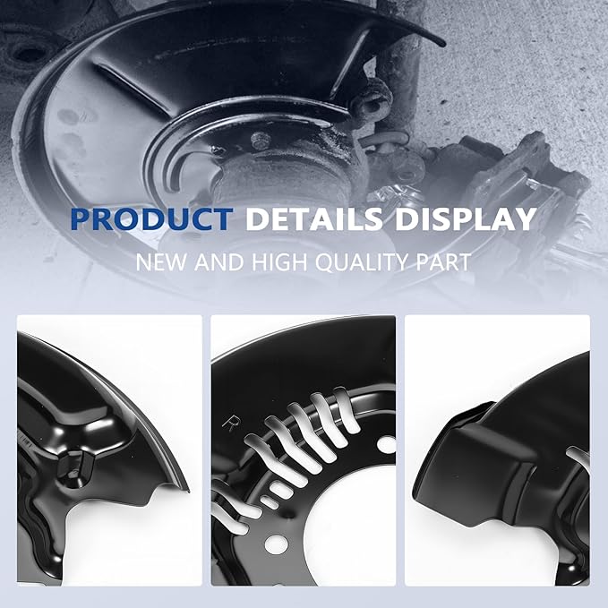 Pair Front Brake Dust Shields Right & Left Side for Tacoma 2.7L 3.5L 4.0L 2005-2023 Replaces 47782-04050 47782-04040