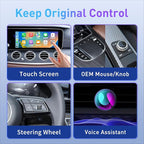 Wireless CarPlay Adapter for iPhone, Car Play Wireless Adapter Mini Size with USB A/USB C Extension Cable for Cars with Built in Wired CarPlay, Plug and Play, No Latency & Stable Connection