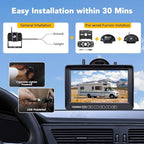 2 Wireless Backup Camera with 7" 1080p Monitor, RV Backup Camera for Furrion Pre-Wired, Recording 4-Channel Split Screen, IR Night Vision, IP69 Wide Angle, Back up Camera Systems for Truck Trailer