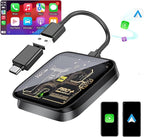 Wireless CarPlay Adapter for Apple iPhone, Android Auto Wireless Adapter for Samsung Galaxy/Motorola, 2025 Upgrade Plug & Play Fast Connection Car Play Smart Adapter (Clear)