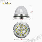 Partsam 1PCS Dual Revolution 17 Led Watermelon Light for Semi Truck, Amber Turn Signal and Marker to White Auxiliary Light, Underglow Lights Compatible with Freightliner Kenworth Peterbilt