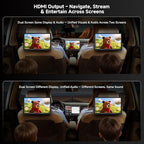 V10 10inch QLED Android Double Din Car Stereo, 6G+128G, 4G LTE, in‑Car Karaoke, Pro DSP w/4V Pre-Outs, 4 Channel Dash Cam Recording, Supports 8K Video, Wireless CarPlay&Android Auto