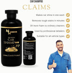 NASHHH Car Wash Shampoo for Auto Detailing Deep Cleansing, Glossy Shine High-Suds pH-Balanced Foaming Soap Safe for Wax & Sealants, Works with Foam Cannons & Bucket Wash 300 ml (Pack of 1) Black