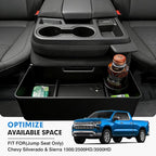 Autorder Center Console Hanging Organizer for 2019-2026 Chevy Silverado/GMC Sierra 1500 & 2020-2026 Chevrolet Silverado/Sierra 2500HD 3500HD Accessories - Split-Bench Folding Seat Only