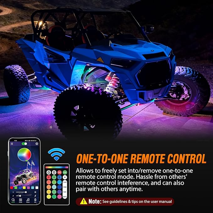 Nilight RGB LED Rock Lights Kit 12 Pods Underglow Multicolor Neon Pod with Remote & Bluetooth App Control DIY Flashing Music Mode Wheel Well Light for Truck ATV UTV RZR SUV
