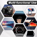 Car Screen Cleaner, 4.21''×4.21'' Microfiber Dashboard Wipes, Round Microfiber Cloth, Car Display Wipes,Vehicle Screen Cleaner Tool Universal for Car Dashboard Car Display Car Interior Tools (Black)