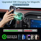 Kaishengyuan Wireless Charger Magnetic Vent Phone Mount Compatible with 2021-2026 Ford F-150, 2023-2026 Super Duty F250/F350/F450, Metal Phone Holder Cradles Bracket Stand with Arm for All Smartphone
