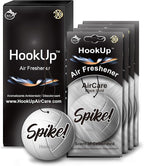 Volleyball Car Air Freshener by HookUp - 4 Pack - Black Gold Scent (Extra Strong) | Unique Volleyball Gift for Players, Coach, Fans | Hanging Car Accessory with Long Lasting Fresheners Smell