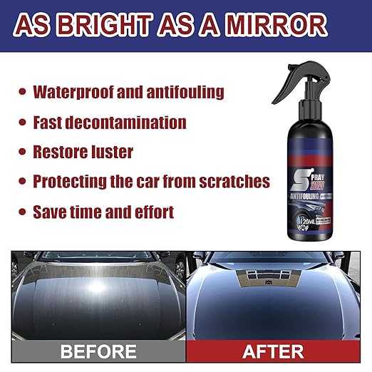 3 in 1 Spray Coating Agent, Car Coating Spray for Shine & Protection, Fast-Acting Coating Spray, Waterless Wash, Nanospray for Cars (3PCS x 120ml)