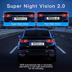 360 Degree View 4 Channel Dash Cam Front and Rear Inside Left Right, GEMEK Dash Camera for Cars FHD 1080P Free 64GB TF Card, Multi-Ch Dash Camera for Cars,Night Vision, 24H Parking Mode