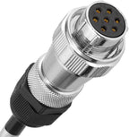 DALLUX Heavy Duty Vehicle Coil Trailer Cable with 4 Channel 4 PIN AV Connector Disconnect Kit for Truck Caravan Motor Home Backup Security Camera Monitor System
