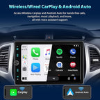 Single Din Car Radio Touchscreen (10.4" Rotatable) Compatible with Apple CarPlay [Wireless] Android Auto Car Stereo Bluetooth USB AUX SD Backup Camera