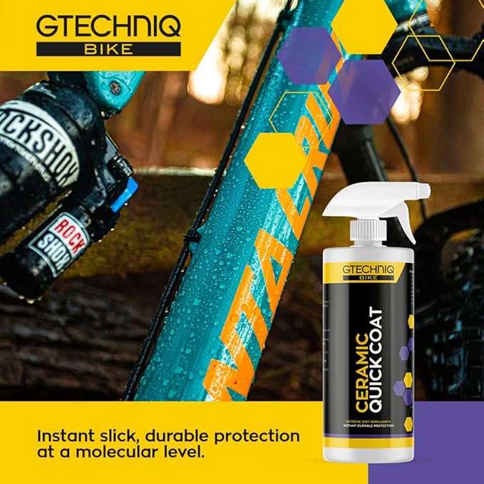 Gtechniq Bike Ceramic Quick Coat, 17 fl oz | Extreme Dirt Repellent with Nanotechnology, Instant Protection, Leaves Surfaces Ultra Slick, Up to 6 Months Protection