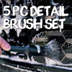 Voodoo Ride ® VR-1028 Five-Piece Detailing Brush Set Synthetic Bristles for Interior/Exterior use