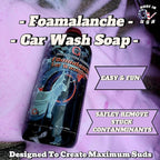 GV Automotive Products Foamalanche Car Wash 16 oz, car foam, car wash, works with foam gun, foam cannon, pressure washer
