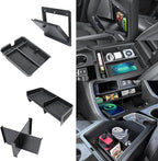 4PCS Center Console Organizer Compatible with 2023-2026 Honda Pilot/2026 Honda Passport Armrest Storage Box Divider Storage Tray & Insert Hidden Storage Box Interior Accessories