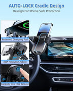 PZK Car Phone Mount for BMW X5 X6 2024 2025 2026 & BMW X7 2023-2026 Accessories Custom 14.9-inch Screen Auto Lock Car Phone Holder with Storage Box 360° Rotation Cradles Not Affect Air Vent