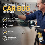 Bug Remover for Cars Exterior - Tree Sap Remover for Car, Quickly Dissolves Bird Poop, Water Spots, Resin & Grease - Safe on Paint, Glass, Chrome & Rubber, Microfiber Towel for Easy Cleaning, 16 fl oz