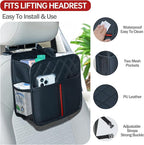 Car Seat Back Organizer with Storage Pockets, 2 Pack Multi Hanging Car Seat Organizer Backseat Car Organizer, Leather Backseat Car Organizer for Kids & Adults with Cup Holders Car Travel Accessories