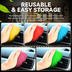 Auto Dynasty Car Cleaning Gel 5 Pack, Car Detailing Kit Cleaner Slime Putty Jelly, Car Interior Air Vent Dust Cleaner for Camera and Keyboard, Auto Detailing Tools Gifts for Men Women