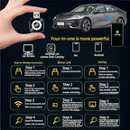 2026 Upgraded 4-in-1 Wireless CarPlay Adapter, Convert Wired to Wireless CarPlay & Android Auto, Support AirPlay & Screen Mirroring, Zero Latency Plug & Play, USB/Type-C for iPhone iOS & Android