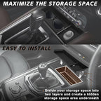 Muslogy Center Console Front Organizer & Dash Storage Box Insert Tray Behind Screen Compatible with Mazda CX5 CX-5 Accessories 2022-2025 Sunglasses Coin Holder(Console Front Tray&Dash Organizer)