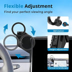 Car Phone Holder for Tesla Model 3 Highland 2024 2025 2026 & Model Y Juniper 2025 2026, Compatible MagSafe, 360° Rotation, Super Strong Magnetic Attraction(for 15.4 inch Screen only)