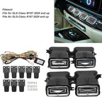 Air Vent Ambient Light, 4 Pcs 64 Color Front LED Turbine Air Vent Ambient Light Kits for GLE GLS‑Class W167 X167 2020 and Up