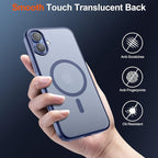 SUPFINE Magnetic for iPhone 17 Case (Compatible with MagSafe)(Military Grade Drop Protection) Translucent Matte Shockproof with Anti-Fingerprint Phone Cover,Lavender Gray