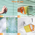 AOCEAN 4 Pcs Blind Cleaner Duster Tool, 7-Finger Dusting Cleaner Tool for Window & Air Vent, Washable Handheld Microfiber Duster Brush for Blinds Dust Dirt