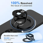 Magnetic Phone Ring Holder for Samsung Galaxy S26 S25 Ultra S25 S24 FE S24 Ultra, Removable Magsafe Phone Grip with Kickstand for iPhone 17 16e 16 Pro Max 16 Plus 15 14 Pro Max, Fit Magnetic Car Mount