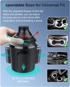 OQTIQ for MagSafe Wireless Car Charger Cup Holder Mount Compatible with iPhone 17/16/15/14/13/12, Magnetic Car Phone Mount 15W Fast Charging Telescopic Arm Heat Dissipation System, with PD 30W Adapter