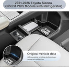SKTU 2Pcs for 2021-2026 Toyota Sienna Center Console Organizer 2021-2026 Sienna Lower Console Tray Toyota Sienna 2024 2025 2026 Accessories Under Console Tray (Not Fit Models with Refrigerator)