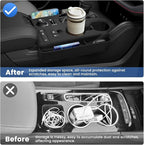 Autorder Silicone Center Console Organizer for 2020-2022 Toyota Highlander Accessories Seat Gap Storage Box Soft Gear Shift Panel Trim Cover