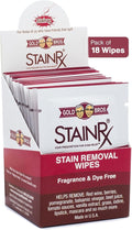 18 Pack Stain Remover Wipe – Travel Wipes for Clothes, Carpet, Upholstery, & Laundry, Instant Removal of Stubborn Red Wine, Blood, Coffee - Everyday Stains, Pocket Stain Treater Towelettes