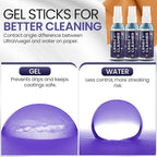 Eyeglass Gel Lens Cleaner Spray Kit - 3 x 2oz Gel Eyeglasses Cleaner Spray Bottle + 2 Microfiber Cloth for Cleaning - Safe for All Lenses (AR Coated Included), Eyeglasses and Screens