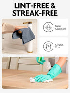 Fantasticlean Microfiber Cleaning Cloth Roll -150 Pack, Tear Away Microfiber Towels, 12" x 12", Reusable, Washable, Ultra Absorbent Dishcloth for All-Around Cleaning Supplies (White & Dimgrey)