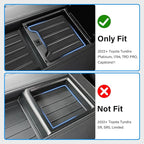 Center Console Tray Liner for 2022-2025 2026 Toyota Tundra Accessories (Only fits Platinum, 1794, TRD PRO, Capstone) & 2023-2025 2026 Sequoia Console Organizer Liner Anti-Slip Silicone Mat Pad 2 Pcs