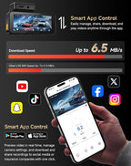 Dash Cam Front and Rear: 4K+2.5K Dash Camera for Cars - Dashcam Built-In WiFi APP Control 64GB Included 3.39" Touchscreen 24H Parking Monitor WDR Night Vision Loop recording Collision Detection(X5)