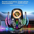 Wireless Car Charger,15W Car Phone Holder Mount，360°Rotation Vent Phone Mount for Car，Car Phone Holder Mount Wireless Charging Universal Compatibility with All Wireless Charging Smartphones (Black)
