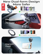 DIMONCOAT 2026 Upgraded Vacuum Magnetic Phone Holders for Your Car【119+LBS Strongest Suction】 for Magsafe Car Mount, 360° Adjustable Car Phone Holder Mount for iPhone 17 Pro Max Samsung Galaxy S26