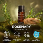 100% Pure Rosemary Essential Oil - 0.34 Fl Oz - Rosemary Oil for Hair, Skin, Diffuser, Aromatherapy & DIY Candle Making Scent