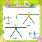 4Pcs Robot Sensory Travel Toys for Boy Toddlers Kids Year Old Ages 3 4 5 6 7 8 9, Airplane Travel Activities Suction Autistic Pop Tube Autism Fidget Toys Easter Basket Stuffer Valentine Gifts