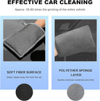 2 PCS Clay Mitt, Fine Grade Microfiber Claying Bar Glove Car Detailing Towels, Scratch-Free Cleaning & Polishing Clay Eraser Mitts for Vehicle Surface, Car Accessories (Gray)