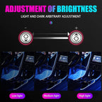 Miytsya 1 PC Car LED Strip Lights, 16 Million Colors 5 in 1 with 236 inches Fiber Optic, Multicolor RGB Car Interior Lights Automobile Ambient Neon Lighting Kit (Multicolored)