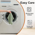 80 Pack Microfiber Cleaning Cloth Roll,Lint Free Rags & Tear Away Reusable Towels Washable Scratch,Ultra Absorbent Dish Rags(12" x 12") for Car Kitchen Home Garage-Green