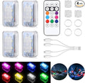 2026 Upgraded 11LEDs Wireless LED Strobe Lights, Ultra Bright 8 Colors Aircraft Strobe Lights with Remote, IP65 Waterproof Anti-Collision Warning Light for Motorcycle Bike Car Drone RV - 4PCS