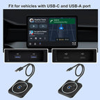 CarPlay Wireless Adapter, Wireless CarPlay Adapter for iPhone Converts Wired to Wireless CarPlay Dongle, Plug & Play Fit for Factory OEM Wired Apple CarPlay Cars from 2016 & iPhone iOS 10+
